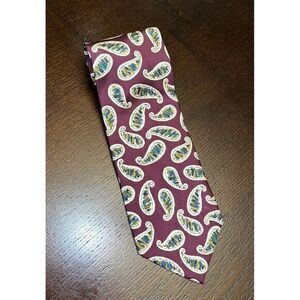 Christian‎ Dior Monsieur All Silk Made in USA Men's Burgundy Tie